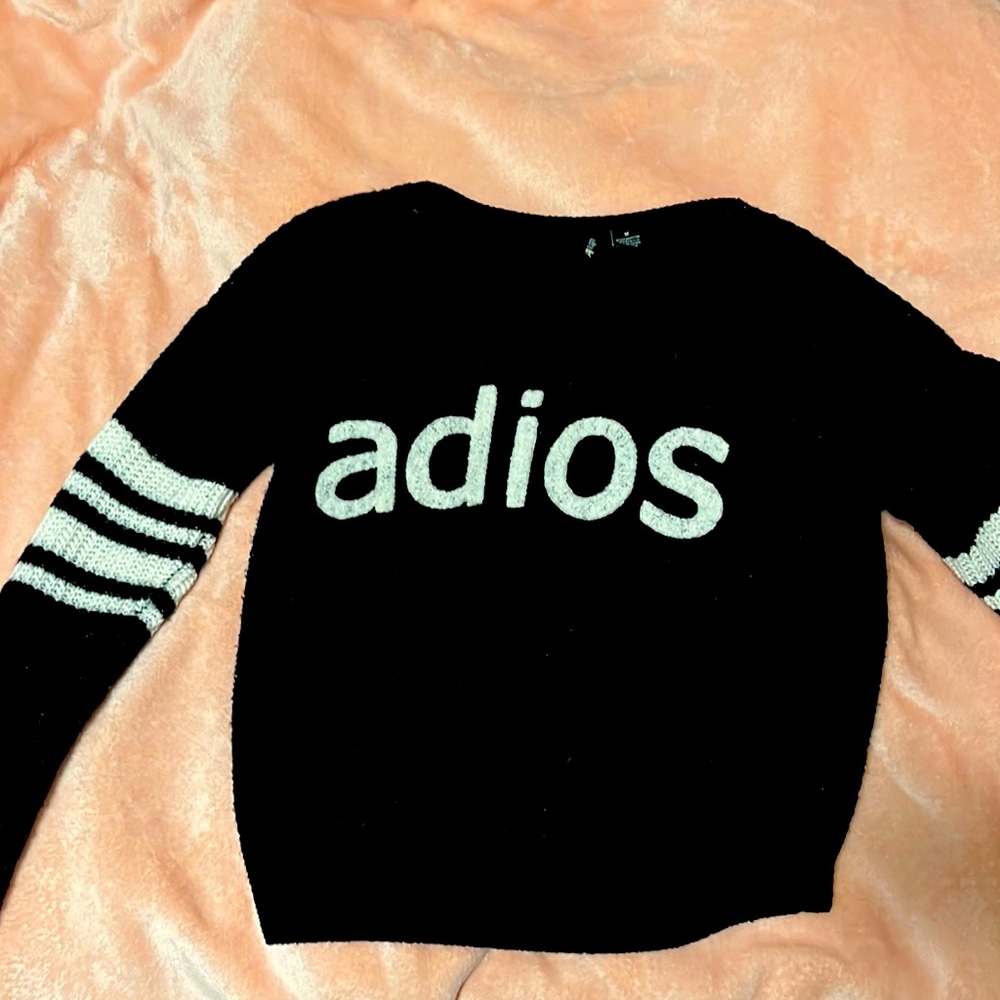 black sweater